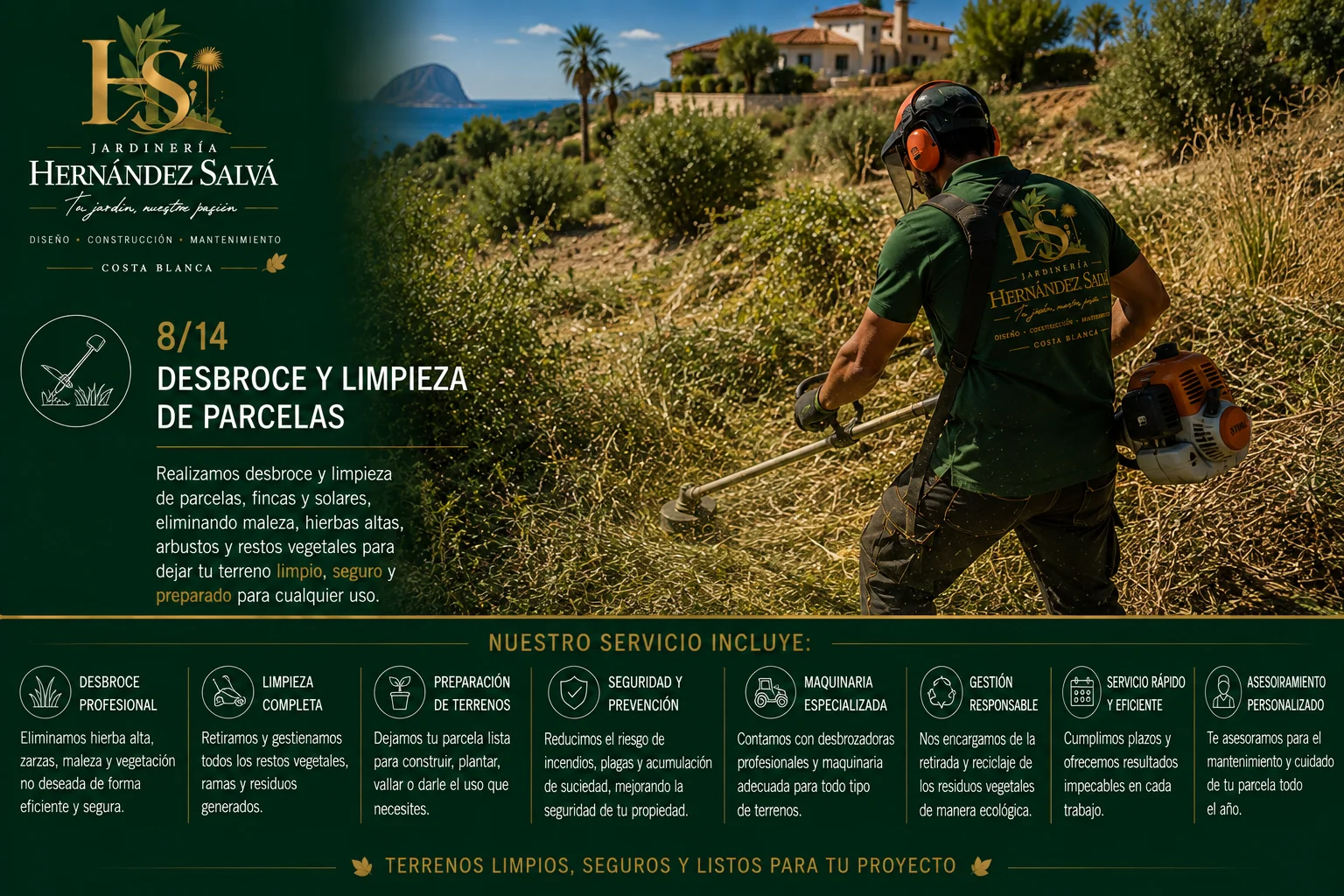 Ficha visual de Desbroce y limpieza de parcelas